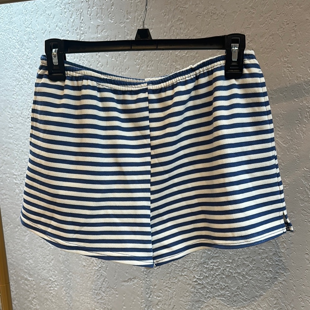 Striped Blue and White Women's Shorts
